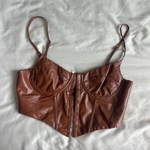 Leather corset top